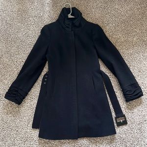 Zara woman black pea coat